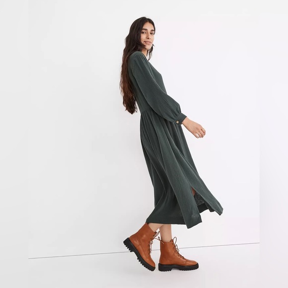 Madewell Lightspun Button-Front Midi Dress - Picture 2 of 6